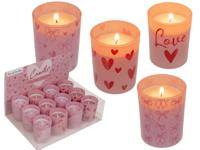 Out Of The Blue Kaars in glas love ø5xh6,5cm - thumbnail