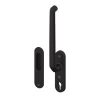 S2 hefschuifdeurgreep zwart pc69 incl.infrees kom dd 47-77mm - thumbnail