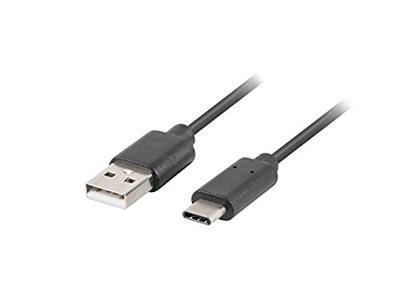 LANBERG USB-3.1-stekker/USB-C-stekker, 1 m, zwart