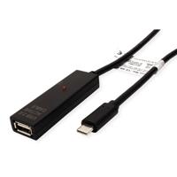 VALUE USB 2.0 uitbreiding, actief, met repeater, A-C, zwart, 20 m - thumbnail