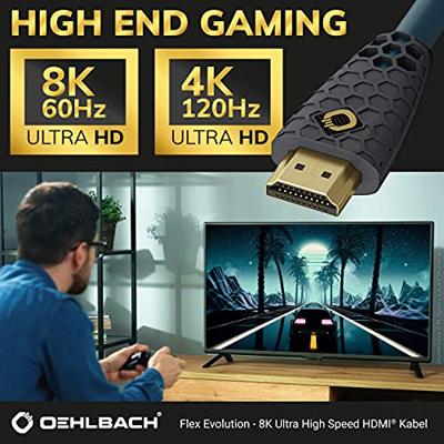 Oehlbach FLEX EVOLUTION UHD HDMI 3,0M HDMI kabel Blauw - thumbnail