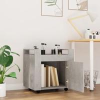 Bureaukastje 60x45x60 cm bewerkt hout betongrijs - thumbnail