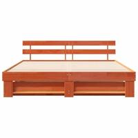 Bedframe met hoofdeinde Bruin Massief grenenhout - thumbnail