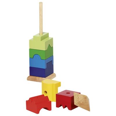 Goki houten stapel toren, 9dlg.