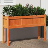 VidaXL Plantenbak met poten 110x31x70 cm grenenhout wasbruin - thumbnail