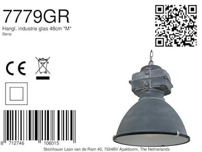 Steinhauer Landelijke hanglampFender 47cm vintage grijs - 7779GR