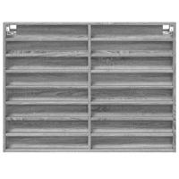 Vitrinekast 100x8,5x75 cm bewerkt hout grijs sonoma eikenkleur - thumbnail