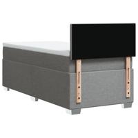 Boxspring met matras stof lichtgrijs 120x190 cm - thumbnail