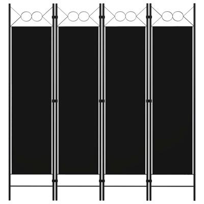 vidaXL Kamerscherm met 4 panelen 160x180 cm zwart