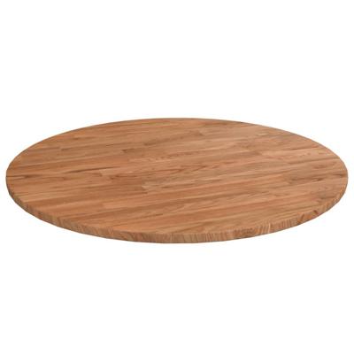 Tafelblad rond 50x1,5 cm behandeld massief eiken lichtbruin
