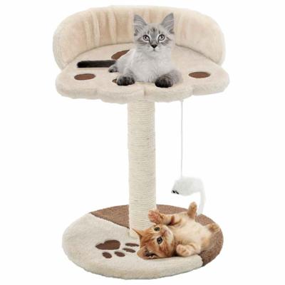 VidaXL Kattenkrabpaal met sisal krabpaal 40 cm beige en bruin