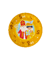 Bordjes Sint & piet Cartoon Vigo (8st) - thumbnail