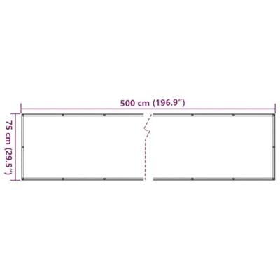 VidaXL Balkonscherm 500x75 cm pvc grijs