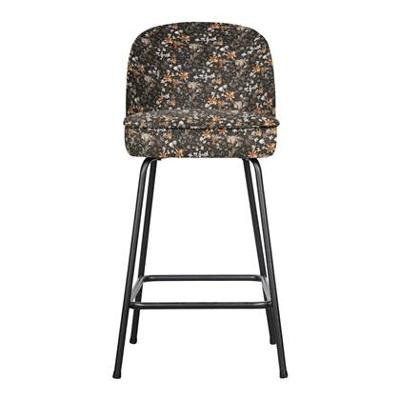 BePureHome Barkruk 'Vogue' (zithoogte 65cm) Velvet, kleur Flower Zwart BePureHome Barkruk 'Vogue' (zithoogte 65cm) Velvet, kleur Flower Zwart