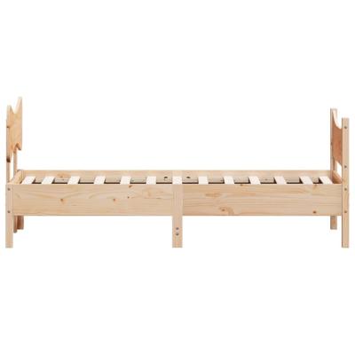 Bedframe zonder matras massief grenenhout 75x190 cm