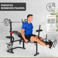 HAMMER Bermuda XT Olympische gewichtstrainingsbank Zwart, Rood, Zilver - thumbnail