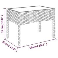 4-delige Loungeset met kussens poly rattan bruin - thumbnail