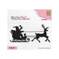 Nellie's Choice • christmas silhouettes clear stempel ho ho santaclaus - thumbnail
