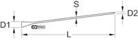 KS Tools 129.2222 Richtings-/monteerijzer, 400 mm - thumbnail