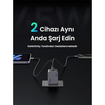 UGREEN Nexode Pro Laadadapter 45 W USB-C bus, USB-C bus Grijs Binnen