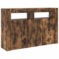 Dressoir Gerookt eiken 116 x 30 x 75 cm Bewerkt hout - thumbnail