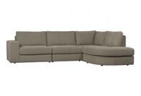 vtwonen Hoekbank 'Family' Rechts, Woven, kleur Warm Grijs - thumbnail