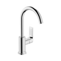 Hansgrohe Wastafelmengkraan Rebris E Eengreeps 210 Met Draaibare Uitloop En Trekwaste Chroom - thumbnail