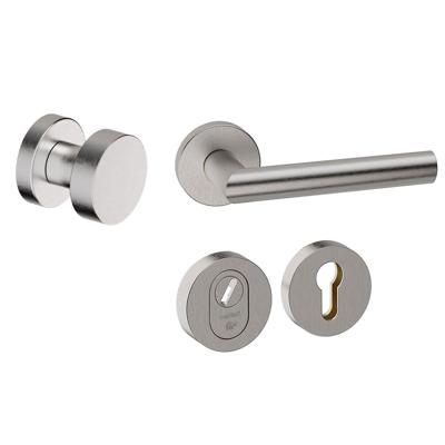 Hardbrass Voordeurset Piano 3-delig rond SKG3 met kerntrekbeveiliging - RVS Hardbrass Voordeurset Piano 3-delig rond SKG3 met kerntrekbeveiliging - RVS