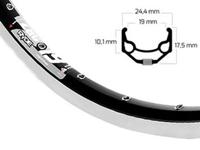 Rigida Velg ryde 28 (622) zac-19 32/14 zwart (geslepen) - thumbnail