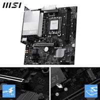 MSI 7E64-001R Moederbord Socket Intel LGA 1851 Vormfactor Micro-ATX Moederbord chipset Intel® H810 - thumbnail