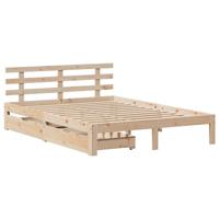 Bedframe met lades massief grenenhout 135x190 cm - thumbnail