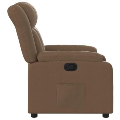 Fauteuil verstelbaar stof bruin