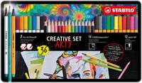 STABILO ARTY creative set met 16 x STABILOaquacolor. 12 x point 88. 8 x Pen 68 brush - thumbnail