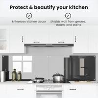 VidaXL Keuken spatscherm 2 pcs donkergrijs 110 x 60 cm gehard glas - thumbnail