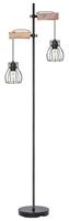 Globo Staande lampMina zwart met hout - 15326-2SN - thumbnail