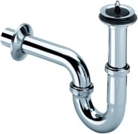 Viega plugbuissifon 1 1/4 inch x32 met muurbuis en roset Chroom - thumbnail