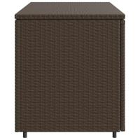 Tuinkast 110x55x60,5 cm poly rattan bruin - thumbnail