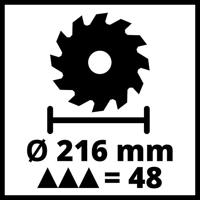 Einhell TC-MS 216 Verstek- en afkortzaag 1600 W 216 mm - thumbnail