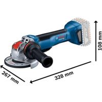 Bosch Professional GWX 18V-10 P solo 06019J4200 Haakse accuslijper 125 mm Zonder accu, Zonder lader 18 V - thumbnail