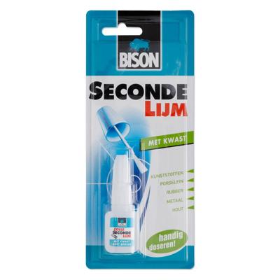 Bison secondelijm met kwast 5 gr Bison secondelijm met kwast 5 gr