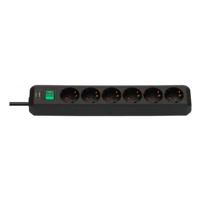 Brennenstuhl 1159500400 Stekkerdoos | Eco-Line | 6 Sockets | Schakelaar | Zwart | 3 meter - thumbnail