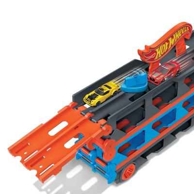 Hot Wheels City racebaanlanceerder + 3 auto's