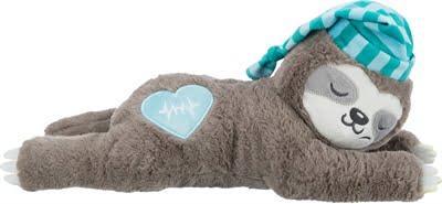 Trixie pluche luiaard grijs met heartbeat voor puppy Trixie pluche luiaard grijs met heartbeat voor puppy