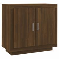 Dressoir 80x40x75 cm bewerkt hout bruin eikenkleur - thumbnail