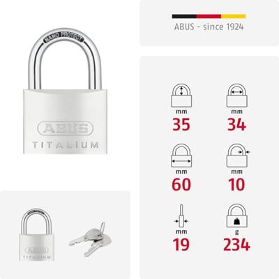 ABUS Hangslot 64Ti/60 - 64TI/60 - 64TI/60