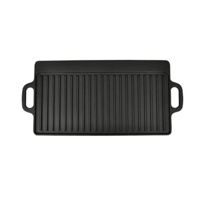 Grillplaat gietijzer dubbelzijdig 38x23 cm