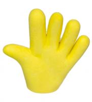 LG Imports gum handgebaar 3,5 cm rubber geel - thumbnail