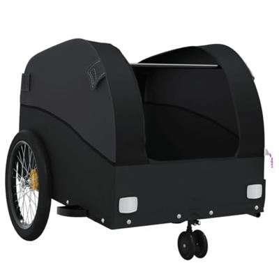 VidaXL Fietstrailer 30 kg ijzer zwart