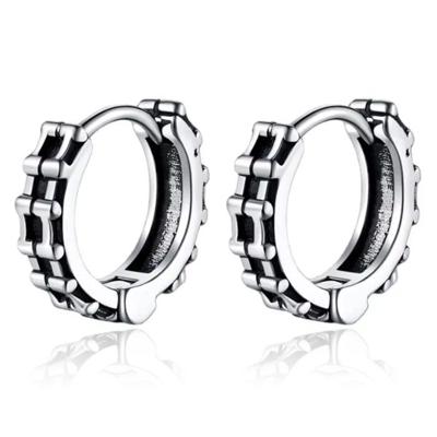 Mendes Oorbellen RVS zilverkleurig - Gear Edge Hoop