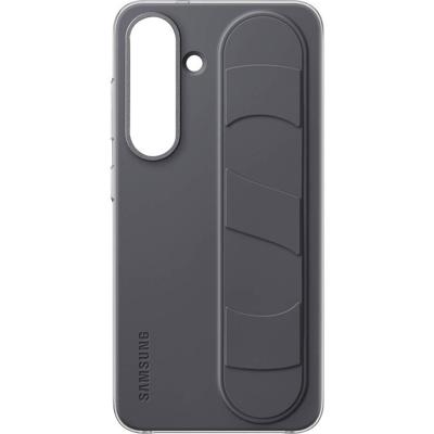 Samsung Galaxy S25 Standing Grip Case Telefoonhoesje Zwart Samsung Galaxy S25 Standing Grip Case Telefoonhoesje Zwart
